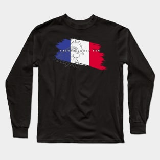 Minimalist Rugby Part 3 #007 - France Rugby Fan Long Sleeve T-Shirt